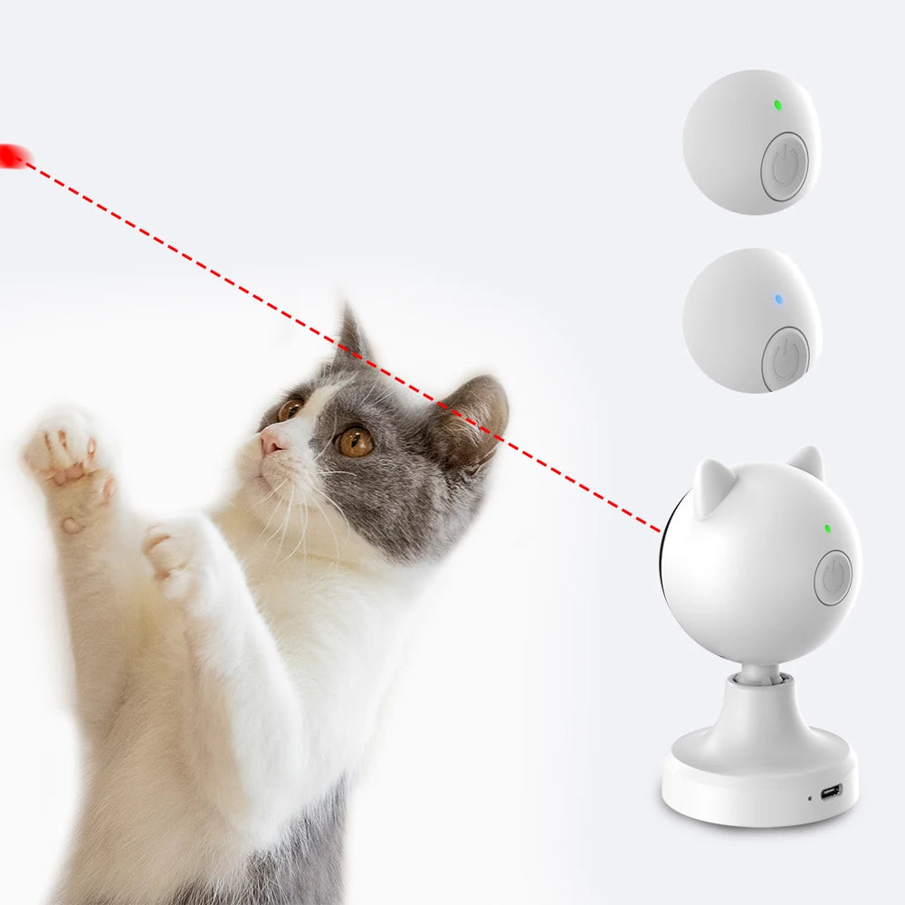 Fully Automatic Laser Cat Toy Indoor Intelligent Cat Teasing Laser Cat Toy Suitable for Cats and Dogs